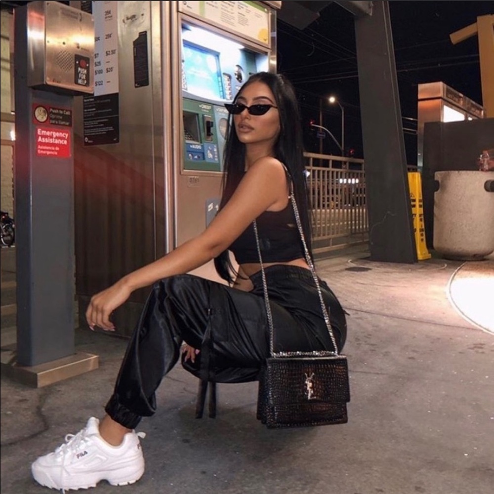 Tiger mist silk cargo pants